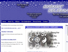 Tablet Screenshot of coexistcelebration.org
